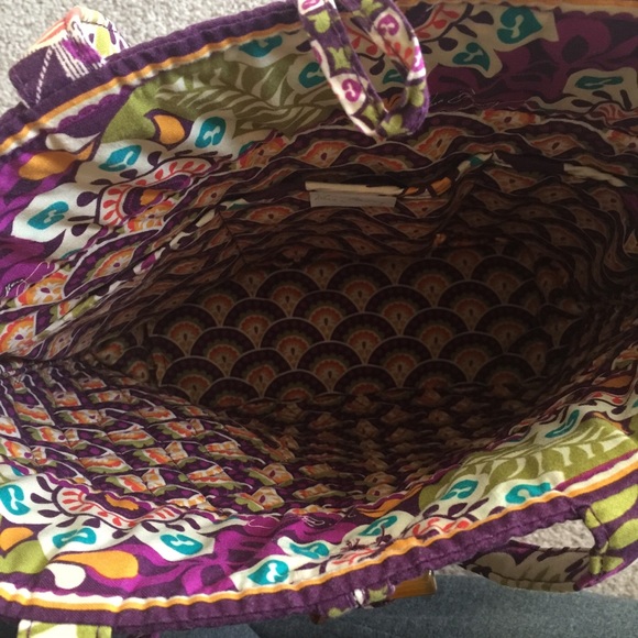 Vera Bradley plum crazy quilted shoulder tote - Picture 6 of 9